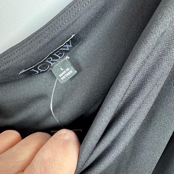 J.Crew One Shoulder In Jersey Crepe Black L - Picture 6 of 11